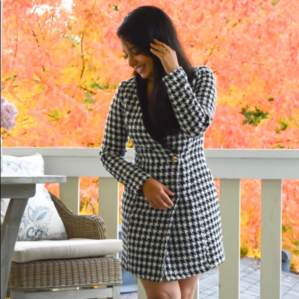 Black and White Tweed Dress XS